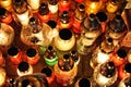 Candle lights on graves in cemetery in Poland on All SaintsÃ¢â¬â¢ Day or All SoulsÃ¢â¬â¢ Day or Halloween or Zaduszk